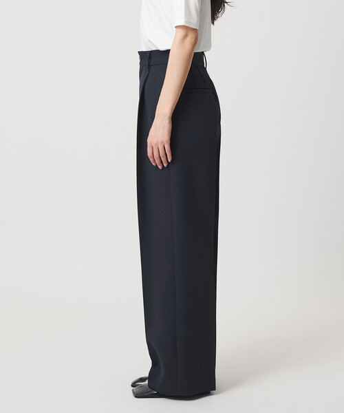 ワイドパンツ スラックス パンツ 「MARW UNITED ARROWS」タック ストレートパンツII レディースの画像