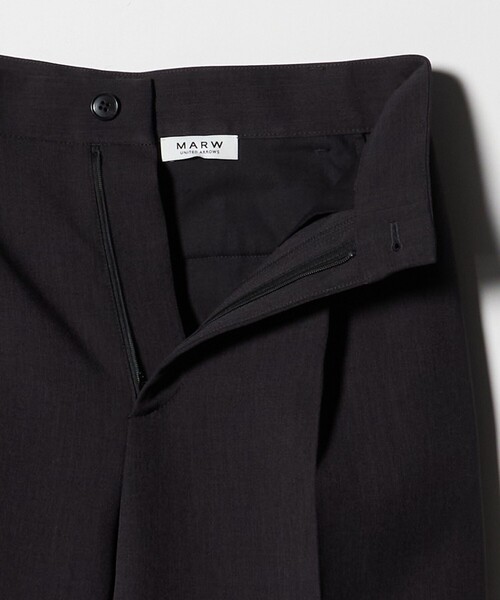 ワイドパンツ スラックス パンツ 「MARW UNITED ARROWS」タック ストレートパンツII レディースの画像