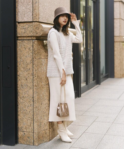 「PROPORTION BODY DRESSING」 コンビワンピース MEDIUM ホワイト系その他 レディースの画像