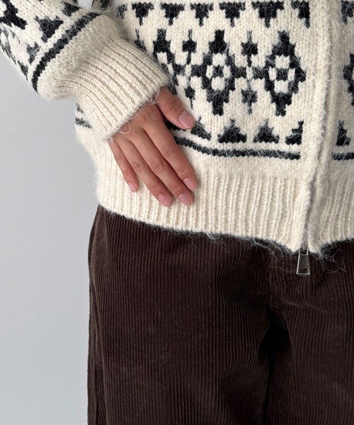 「CANAL JEAN」 ニットカーディガン ONE SIZE ブラック レディースの画像
