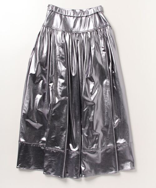 「Ray BEAMS」 フレアスカート 1 シルバー レディース_画像2