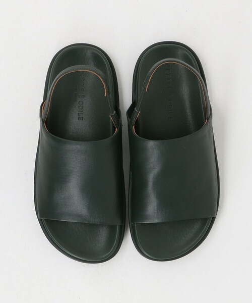 ODDTE&OODLEダークグリーン サンダル 24㎝ベルベット美品新品未使用 ODETTE E ODILE（オデット エ オディール） サンダル カバードバック