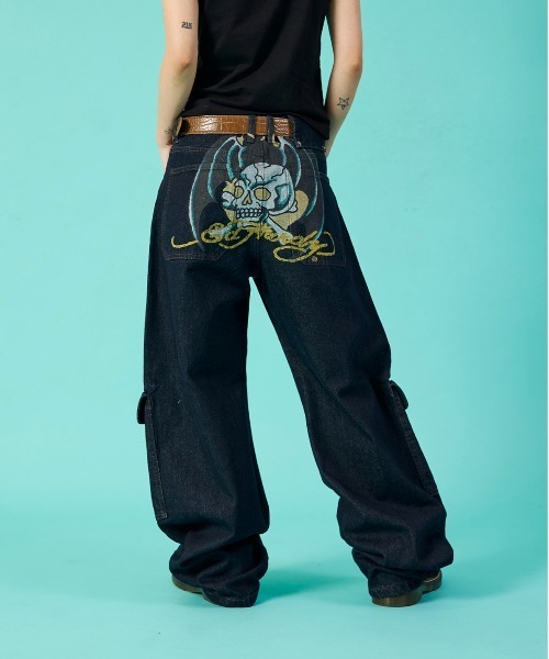 Ed Hardy デニムパンツ ジーンズ FTW ジーンズ デニム デニムパンツ ED HARDY×FTW DENIM レディース