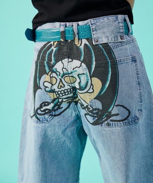 FTW ジーンズ デニム デニムパンツ ED HARDY×FTW DENIM レディース