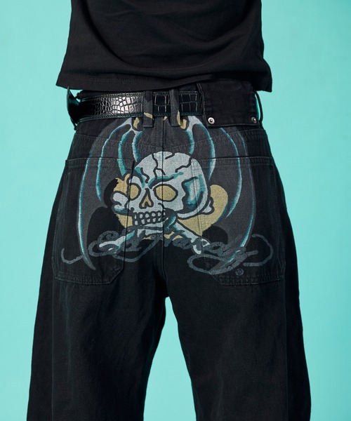 FTW ジーンズ デニム デニムパンツ ED HARDY×FTW DENIM レディース