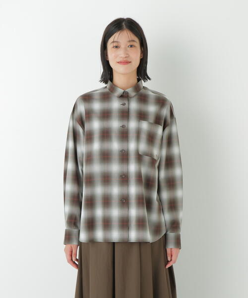 「human woman」 長袖シャツ MEDIUM ブラウン レディースの画像