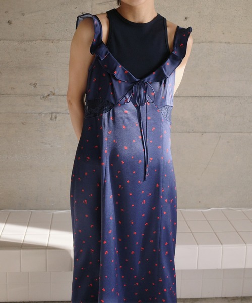 Ameri（アメリ） ドレス MEDI FRUIT DOT CAMISOLE DRESS : ZOZOTOWN