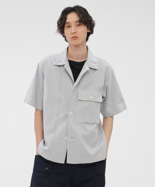 MHL.（エムエイチエル） シャツ GARMENT DYED FINE COTTON OXFOR