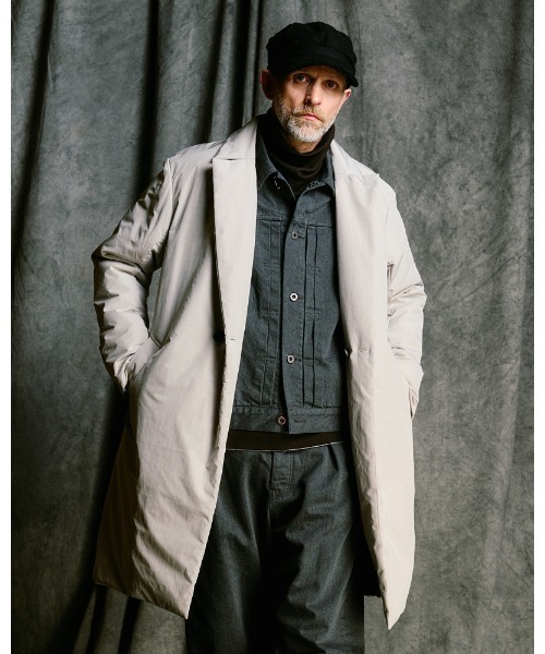 コート ジャケット double breasted solid coat メンズの画像