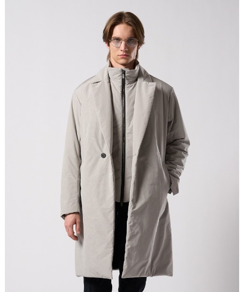 コート ジャケット double breasted solid coat メンズの画像