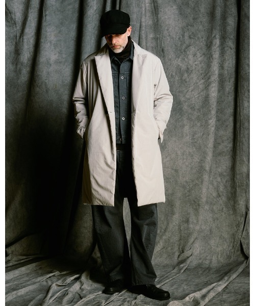 コート ジャケット double breasted solid coat メンズの画像