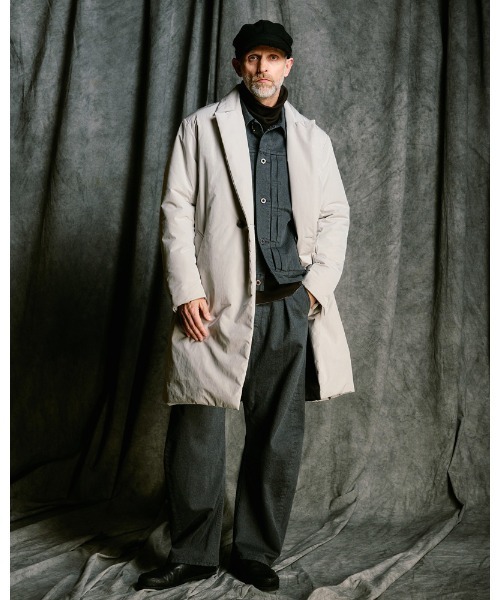 コート ジャケット double breasted solid coat メンズの画像