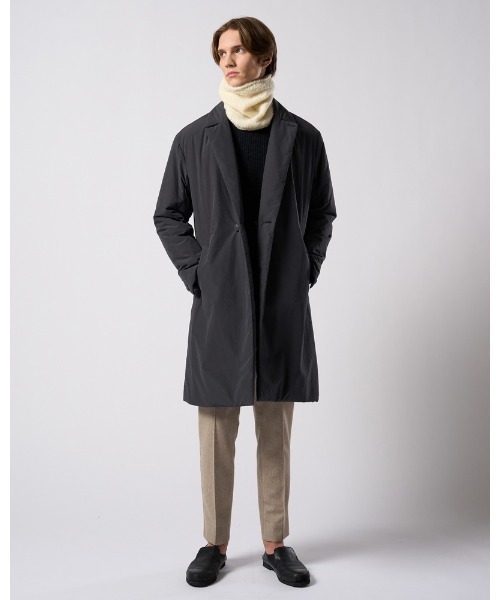 コート ジャケット double breasted solid coat メンズの画像