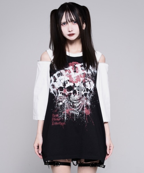 REFLEM（レフレム） tシャツ 半袖 「REFLEM/レフレム」スカルプリント