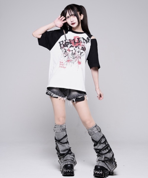 REFLEM（レフレム） tシャツ 半袖 「REFLEM/レフレム」スカルプリント