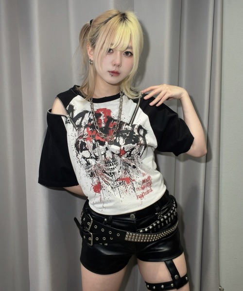 REFLEM（レフレム） tシャツ 半袖 「REFLEM/レフレム」スカルプリント