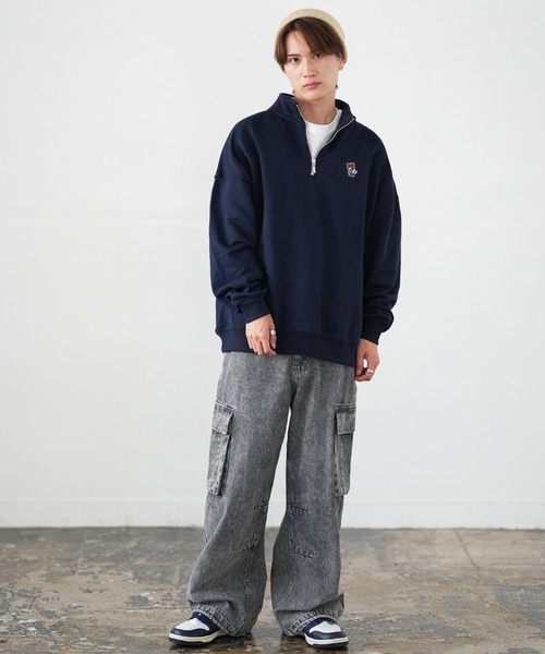 「SIDEWAY STANCE」 スウェットカットソー MEDIUM ブラック メンズ_画像7