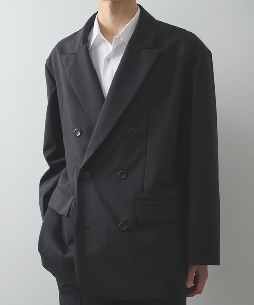 ジャケット テーラードジャケット 「th products」別注Oversized Double-Breasted Jacket メンズの画像