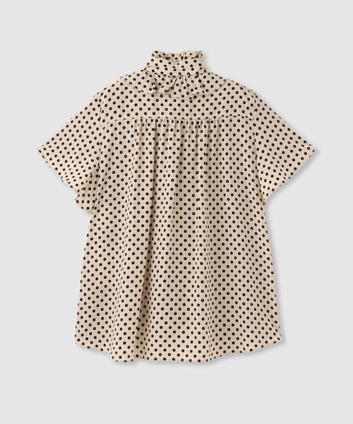 ブラウス シャツ 「LOULOU WILLOUGHBY」デシンドットフレアスリーブブラウス レディースの画像