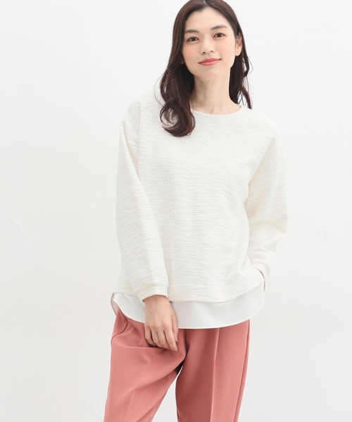 「Honeys」 「GLACIER」長袖カットソー 3L グレー系その他 レディース_画像3