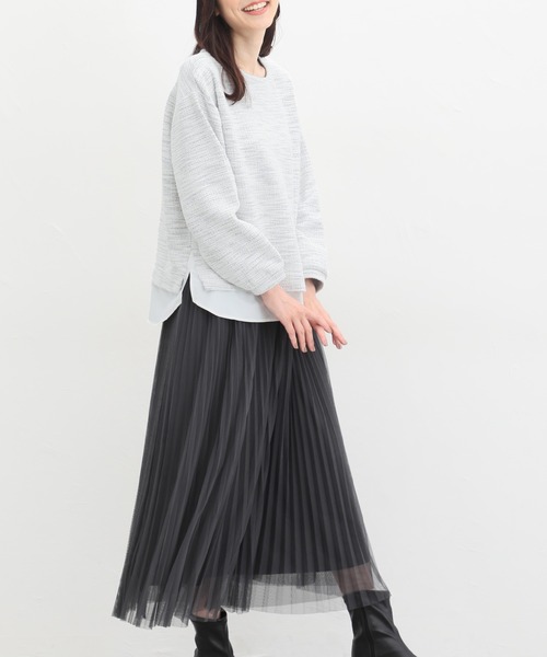 「Honeys」 「GLACIER」長袖カットソー 3L グレー系その他 レディース_画像5