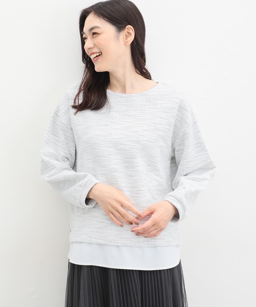 「Honeys」 「GLACIER」長袖カットソー 3L グレー系その他 レディース_画像7