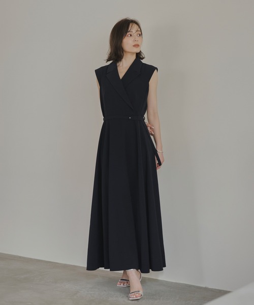 「anuans」 ノースリーブワンピース X-SMALL ベージュ レディース_7