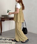 ワンピース レーヨンフリルセットアップの詳細画像4