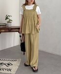 ワンピース レーヨンフリルセットアップの詳細画像1