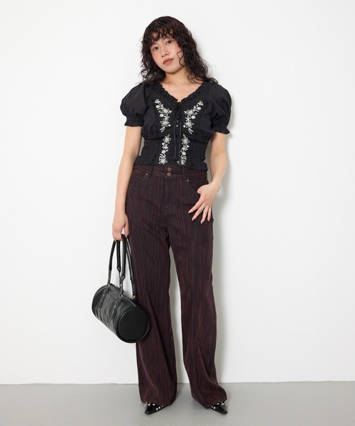 SLY（スライ） ジーンズ デニム デニムパンツ L/W STRIPE CLOLOR