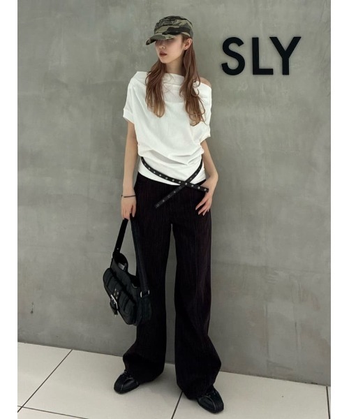 SLY（スライ） ジーンズ デニム デニムパンツ L/W STRIPE CLOLOR