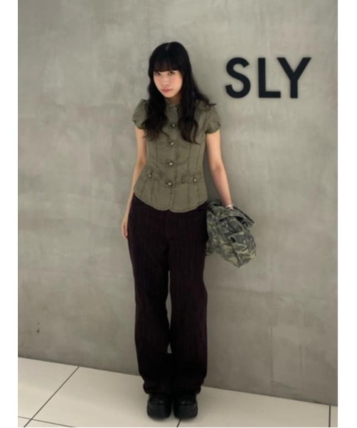 SLY（スライ） ジーンズ デニム デニムパンツ L/W STRIPE CLOLOR