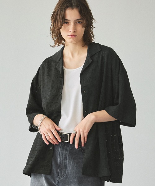 「EMMA CLOTHES」 半袖シャツ L ホワイト メンズ_画像5