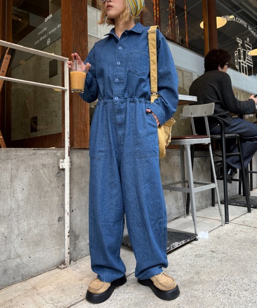 セットアップ　Lee × ciaopanic typy ネイビー CIAOPANIC TYPY（チャオパニックティピー） オールインワン LARGE