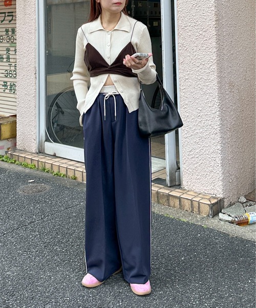 「PILIT」 キャミソールブラウス MEDIUM ブラウン レディース_画像4