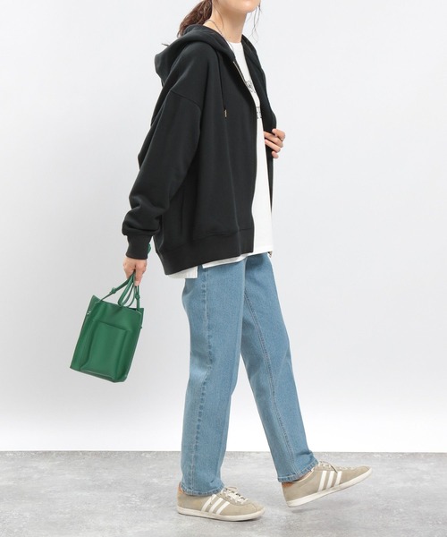 「GLOBAL WORK Smile Seed Store」 ジップアップパーカー X-LARGE サックスブルー レディース_画像4