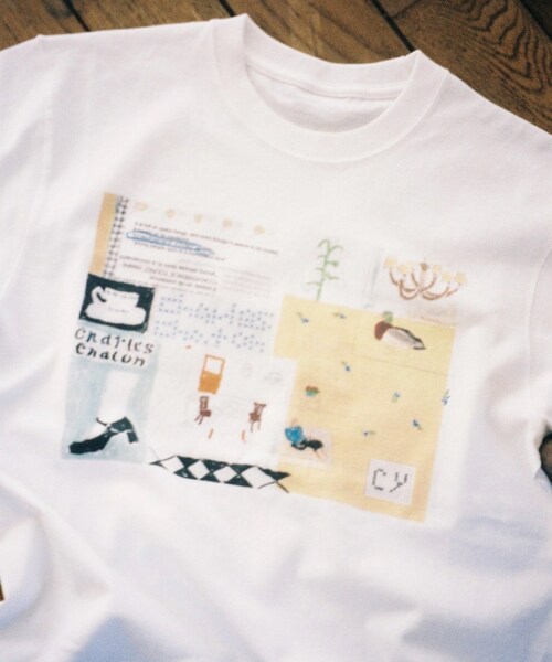「Charles Chaton」 半袖Tシャツ MEDIUM ホワイト レディース_画像2