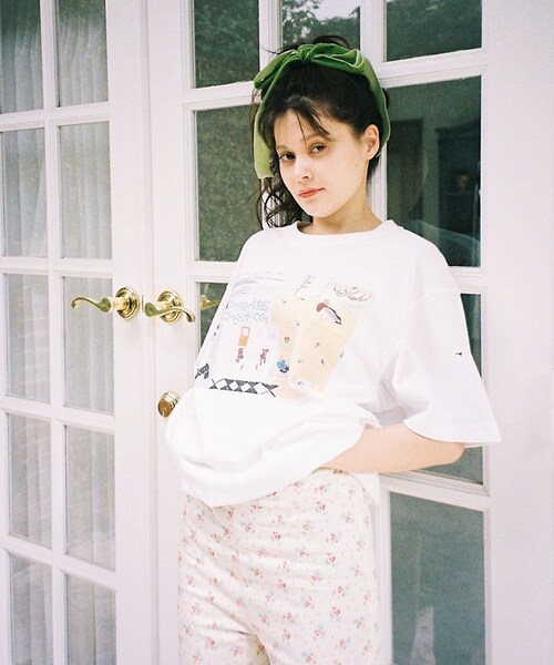 「Charles Chaton」 半袖Tシャツ MEDIUM ホワイト レディース_画像4
