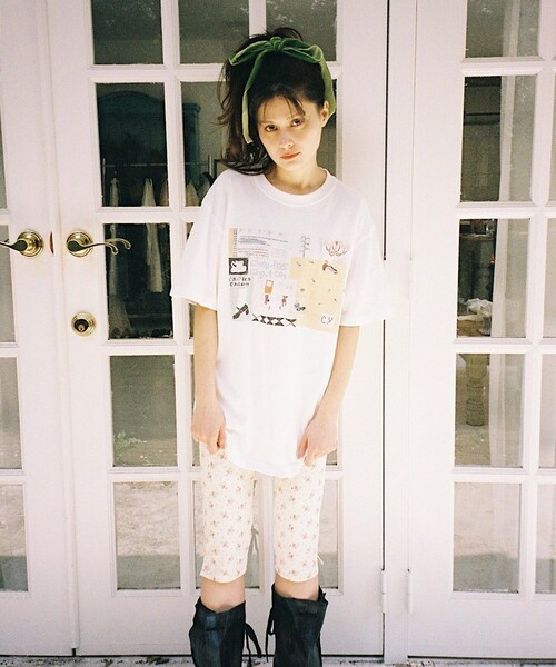 「Charles Chaton」 半袖Tシャツ MEDIUM ホワイト レディース_画像7