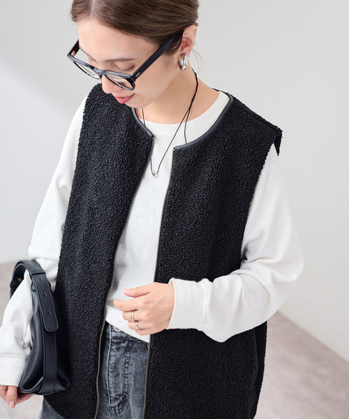 【美品】FRAMeWORK ボアベスト25AW FRAMeWORK（フレームワーク） コート アウター 「洗える / 」NEW