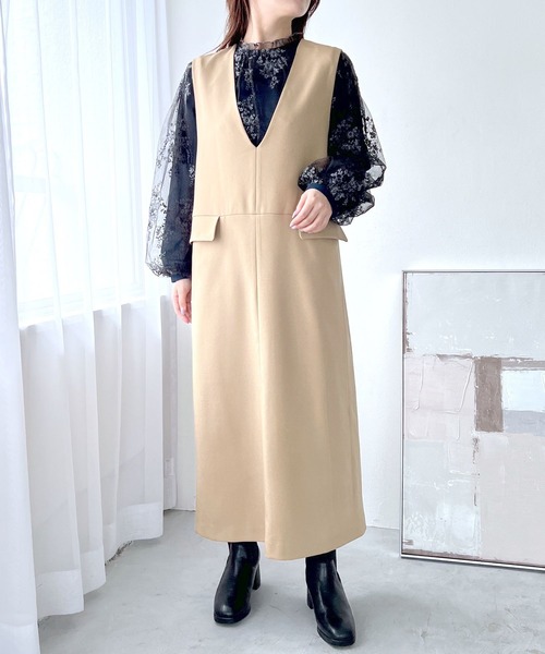 「mysty woman」 サロペットスカート FREE ブラック レディース_画像7