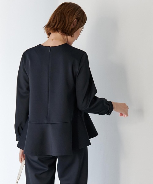 「ur's」 長袖ブラウス S ネイビー レディース_画像8