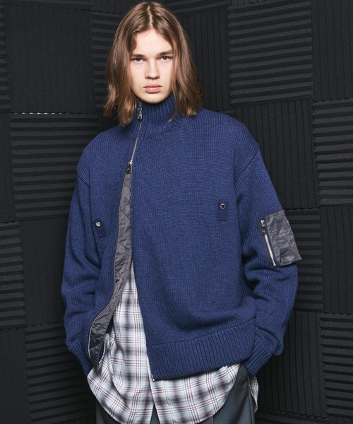 tricoC0MMEdesGARSONS アシンメトリーカーディガン　M MAISON SPECIAL（メゾンスペシャル） カーディガン 「UNISEX