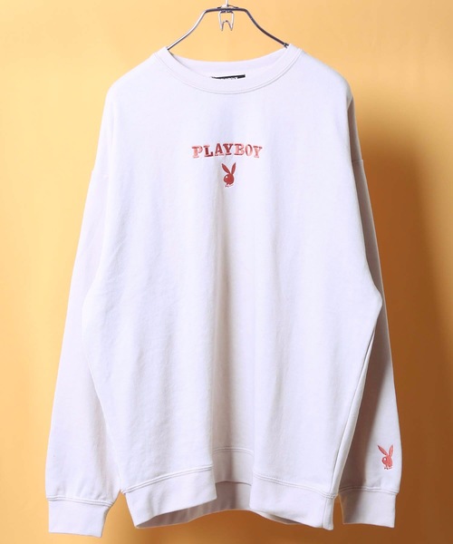 PLAYBOY プレイボーイ プリント ロゴ トレーナー 関税送料込 PLAYBOY - 【未使用 タグ付】プレイボーイ スウェット ゴールド