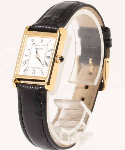腕時計 SEIKO セイコー/ スクエアフェイス 日本製クォーツ レザーバンド腕時計 日常生活防水 //// SWRシリーズ レディース メンズの画像