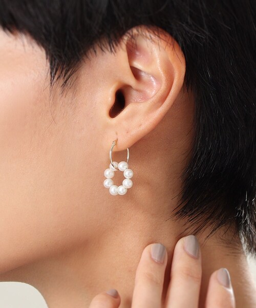 COCOSHNIK（ココシュニック） ピアス K10バロックパール サークル