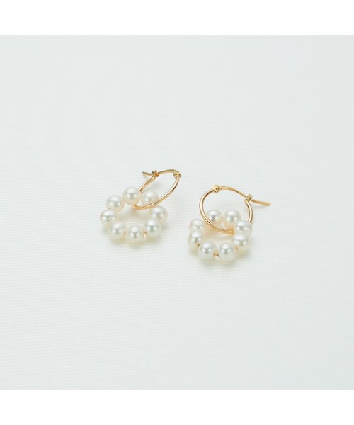 COCOSHNIK（ココシュニック） ピアス K10バロックパール サークル