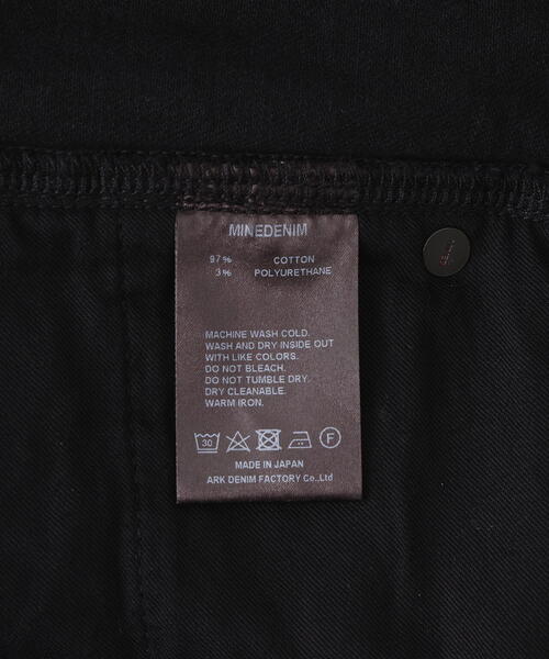 ジーンズ MINEDENIM（マインデニム）S.SLIM STR 5POCKET OWS/スリム　ブラックデニム メンズの画像