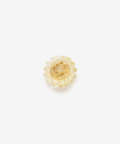 BLOOM 片耳 ピアス k10　花デザイン BLOOM（アクセサリー） ピアス 9月誕生花 K10 ピンクゴールド