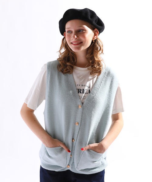 ベスト ジレ a.n.l ボタンディティールニットベスト レディース ベスト ジレ ボタンニットベスト レディース : ZOZOTOWN Yahoo